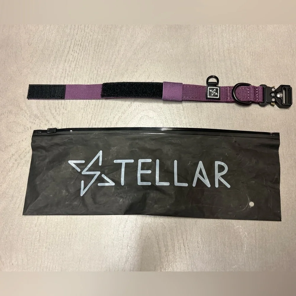 Stellar Ménage Premium Dog Collar Tactical Collar Sz 3 Purple Fits Neck 10-11.5